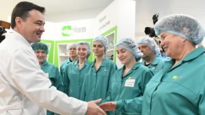 Воробьев дал старт производству на новом фармацевтическом заводе «Оболенское» в Серпухове